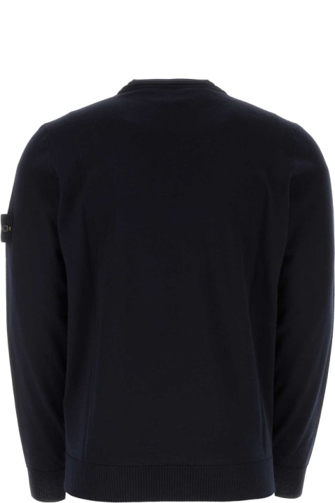 Stone Island Sweaters for Men Stone Island Midnight Blue Wool Sweater