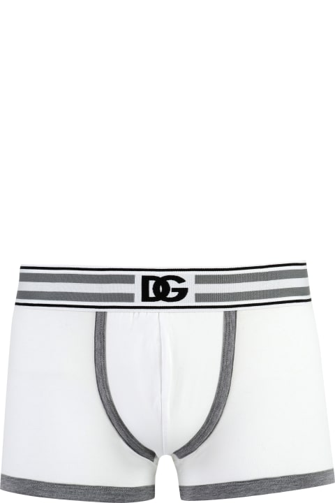 メンズ アンダーウェア Dolce & Gabbana Logoed Elastic Band Cotton Trunks