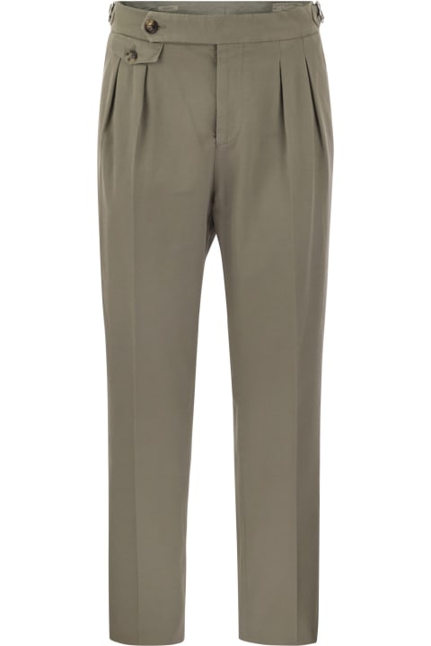 Brunello Cucinelli Pants for Men Brunello Cucinelli Twisted Cotton Gabardine Trousers