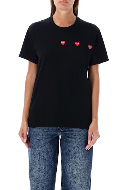 أدوات منزلية Comme des Garçons Play Three Hearts T-shirt