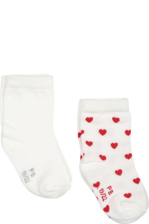 ベビーボーイズ Petit Bateauのアクセサリー＆ギフト Petit Bateau Set Of Socks For Baby Girl With Hearts