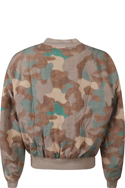 Logo Patch Camouflage Bomber