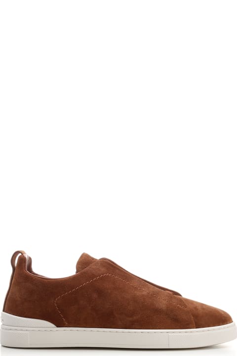 Zegna Shoes for Men Zegna Brown Sneakers