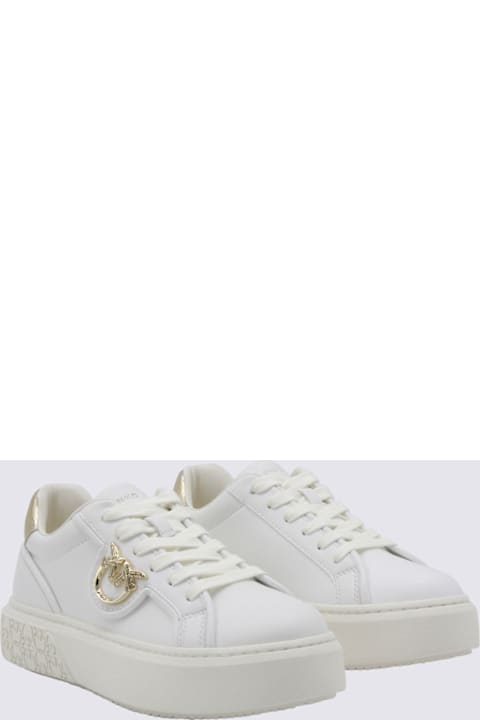 Pinko White Leather Sneakers