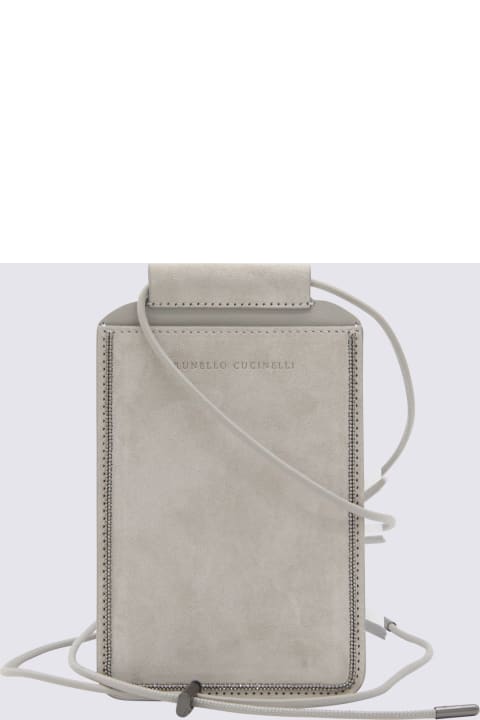 Wallets for Women Brunello Cucinelli Grey Leather Case