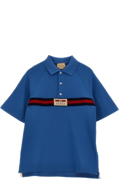 Gucci T-Shirts & Polo Shirts for Boys Gucci Web Ribbon Polo Shirt