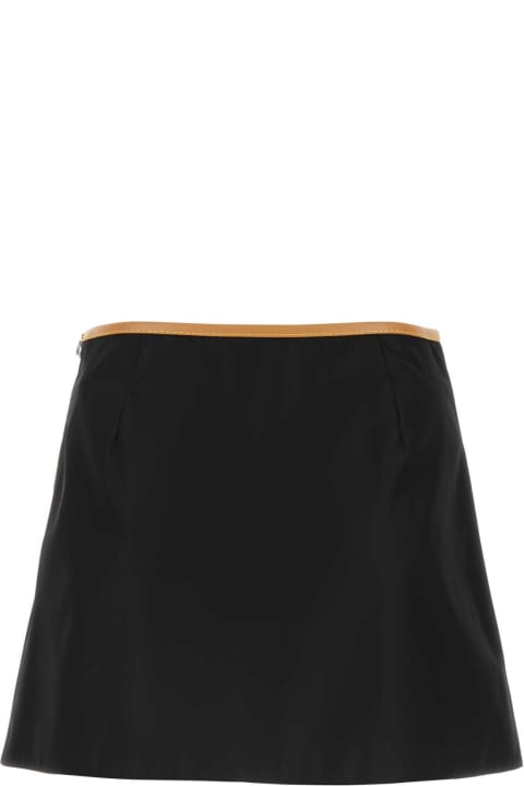 Prada Clothing for Women Prada Black Re-nylon Mini Skirt