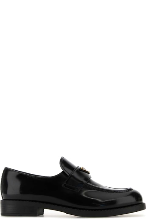 Prada Black Leather Loafers
