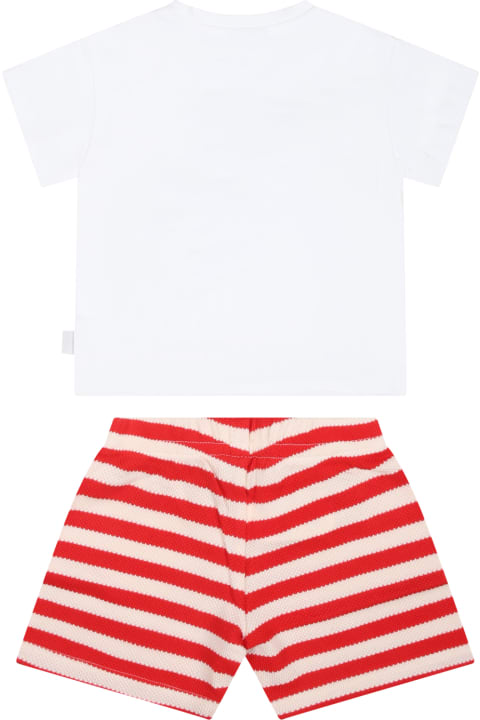 Bottoms for Baby Girls GCDS Mini Striped Baby Boy Set With Octopus