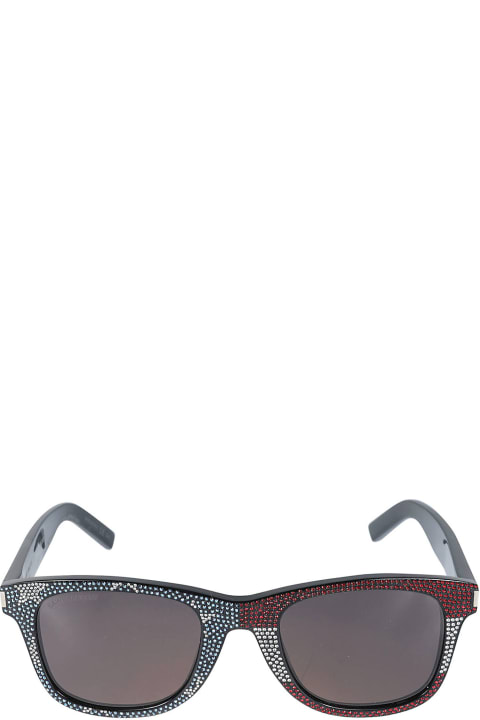 Fashion for Men Saint Laurent Eyewear Square Frame Studded Sunglasses
