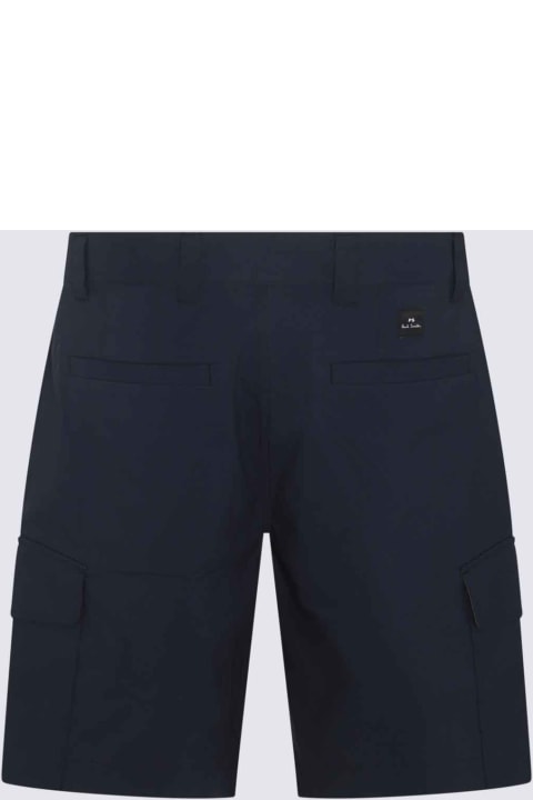 Paul Smith Pants for Men Paul Smith Navy Blue Cotton Shorts