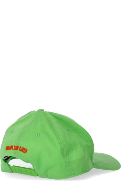 Hats for Men Dsquared2 Dsquared2 Technicolor Acid Green Baseball Cap