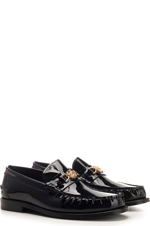 Loafers & Boat Shoes for Men Versace Black Patent Leather Loafer