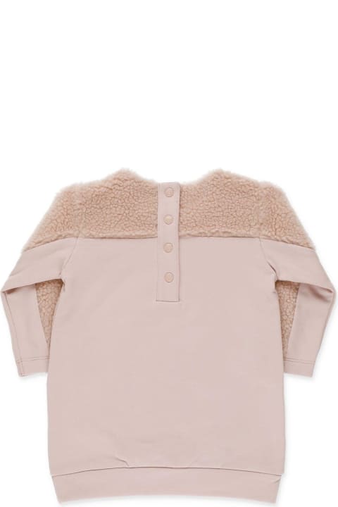 Sale for Baby Girls Moncler Faux-shearling Panelled Sweatshirt Dress