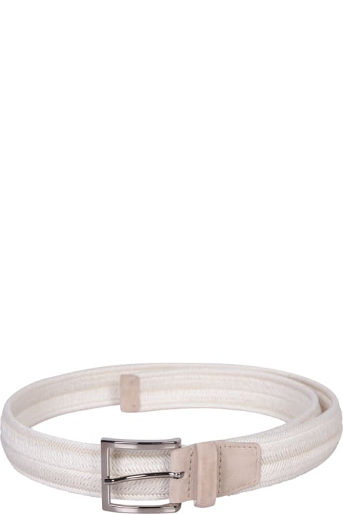 Belts for Men Orciani Rope Cream Belt