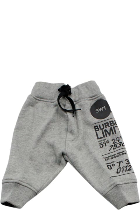 Bottoms for Baby Boys Burberry Terry-effect Cotton Joggers With Drawstring At The Waist