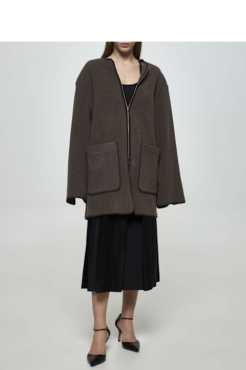 Totême Coats & Jackets for Women Totême Brown Felt Jacket