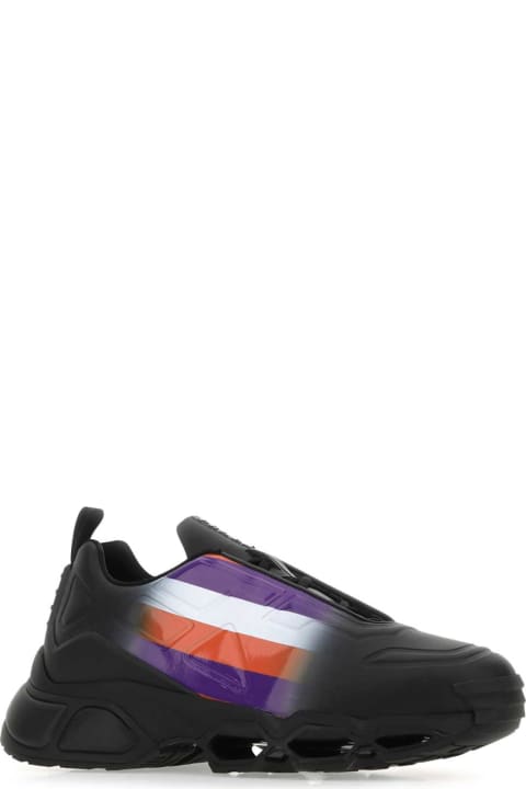 Prada Shoes for Men Prada Black Rubber Collision Cross Sneakers
