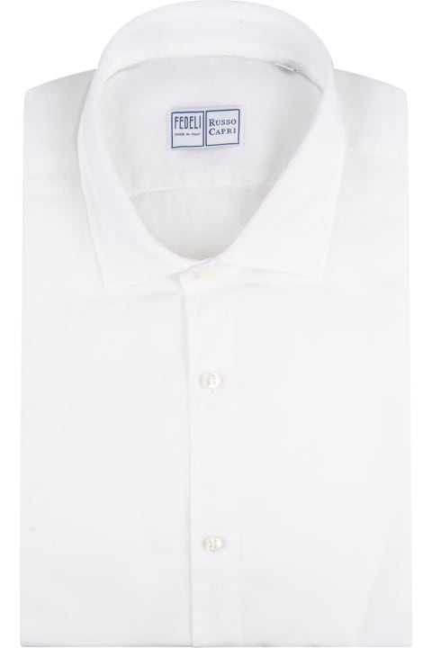 Fedeli for Men Fedeli White Linen Classic Shirt