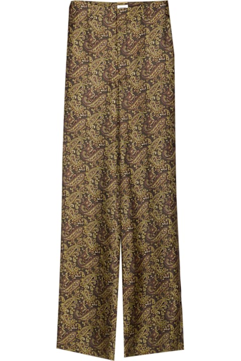 Saint Laurent Pants & Shorts for Women Saint Laurent Paisley Print Twill Pants