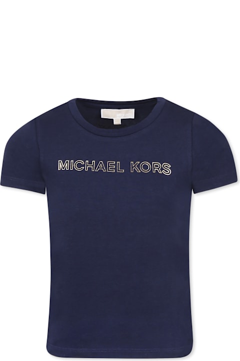 Michael Kors T-Shirts & Polo Shirts for Girls Michael Kors Blue T-shirt For Girl With Logo