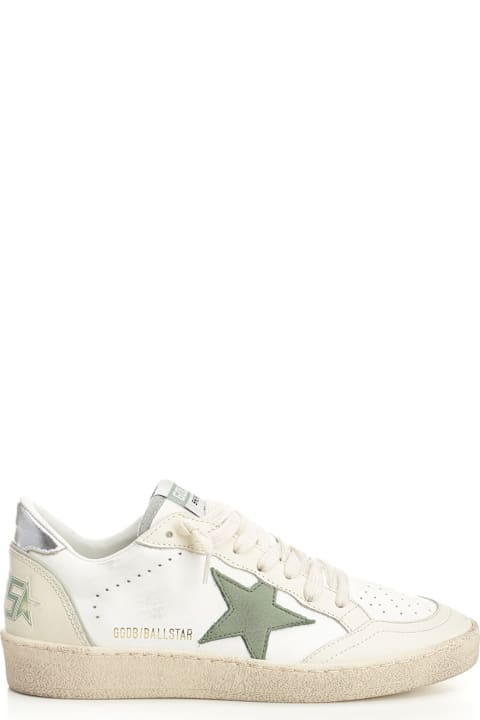 Golden Goose Ballstar Leather Upper Toe And Spur Nabuk Star Laminated Heel