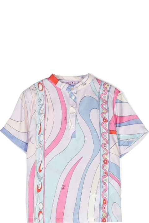 ガールズ Pucciのシャツ Pucci Shirt With Iris Print