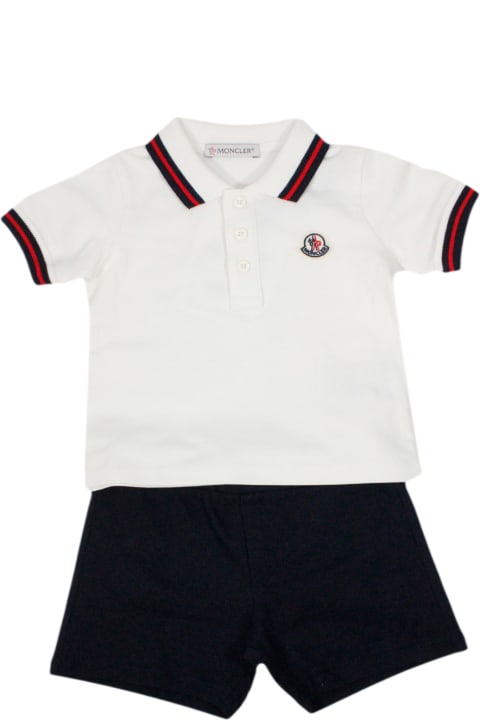 Complete With Short Sleeve Polo Shirt And Shorts With Elastic Waist