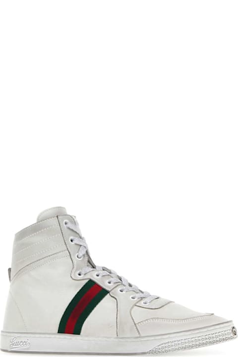 Homeware Gucci White Leather Stretch Sneakers