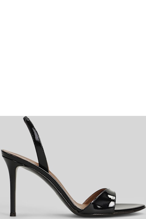 Giuseppe Zanotti Lilibeth 90 Sandals In Black Patent Leather