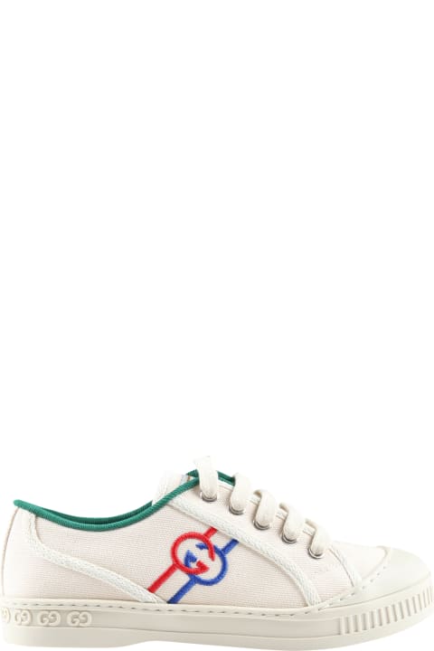 Fashion for Kids Gucci Ivory Sneakers For Kids Gucci Tennis 1977