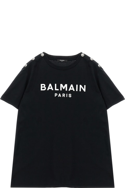 Balmain Topwear for Girls Balmain Logo T-shirt