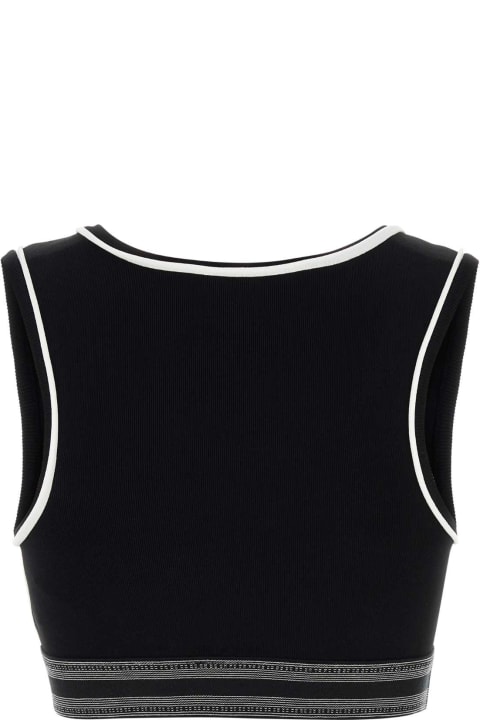 Clothing Sale for Women Loewe Black Stretch Viscose Blend Crop-top