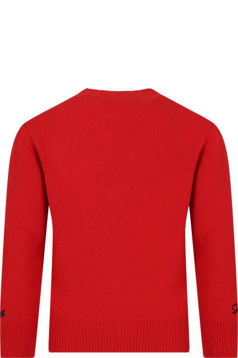Homeware MC2 Saint Barth Red Sweater For Boy With Bart Simpson