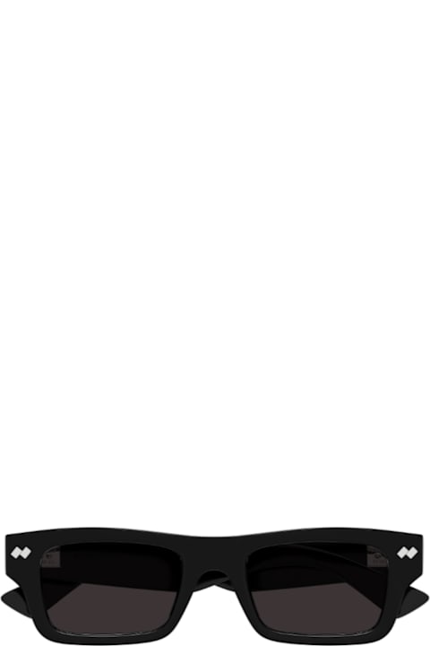 Bottega Veneta Eyewear Bottega Veneta Bv1351s Linea Ribbon 001 Black Grey Sunglasses