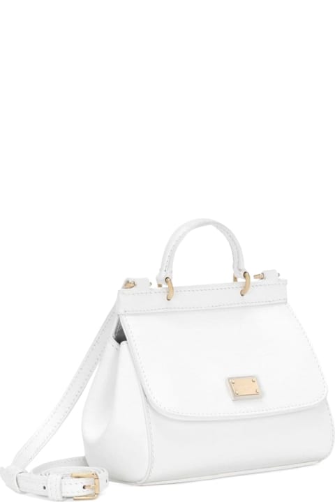 Dolce & Gabbana for Girls Dolce & Gabbana White Nappa Calfskin Shoulder Bag