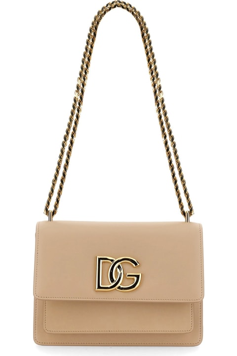 Shoulder Bags for Women Dolce & Gabbana Leather Shoulder Bag With Dg Logo