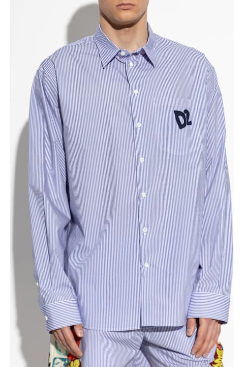Dsquared2 for Men Dsquared2 Summer Lovers Oversized Pinstriped Shirt