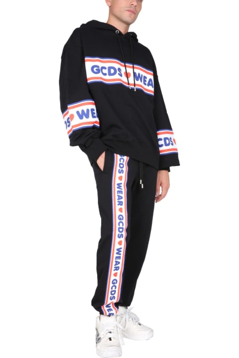 メンズ GCDSのフリース＆ラウンジウェア GCDS Jogging Pants With "cute Tape" Logo Band