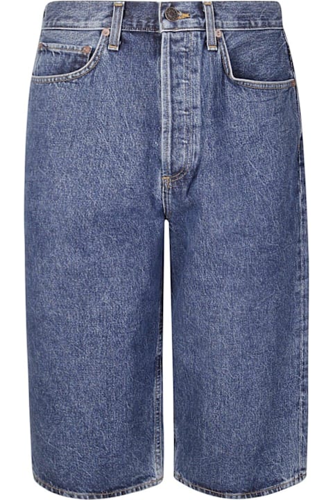 AGOLDE for Kids AGOLDE Beesley Buttoned Denim Shorts