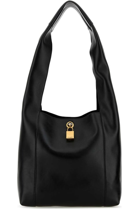 Homeware Saint Laurent Black Leather Tanger Shopping Bag