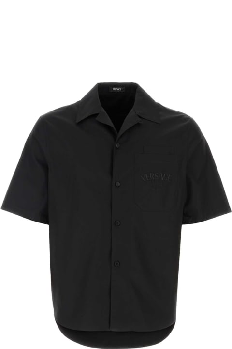 Versace Sale for Men Versace Black Poplin Shirt