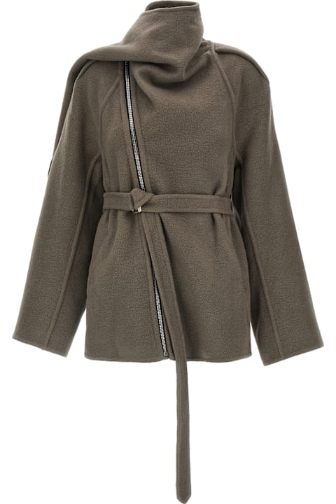 Rick Owens معاطف وجواكت لـ السيدات Rick Owens 'scarf Flight' Coat