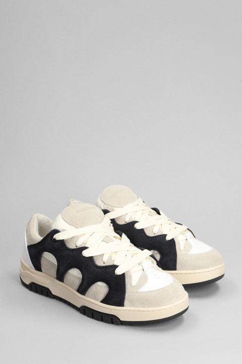 Model 1 Sneakers In Beige Suede And Leather