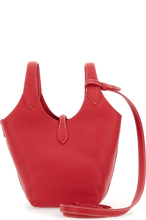Homeware Ralph Lauren 'play' Red Handbag With Removable Shoulder Strap And Pony Embroidery On The Front In Leather Woman