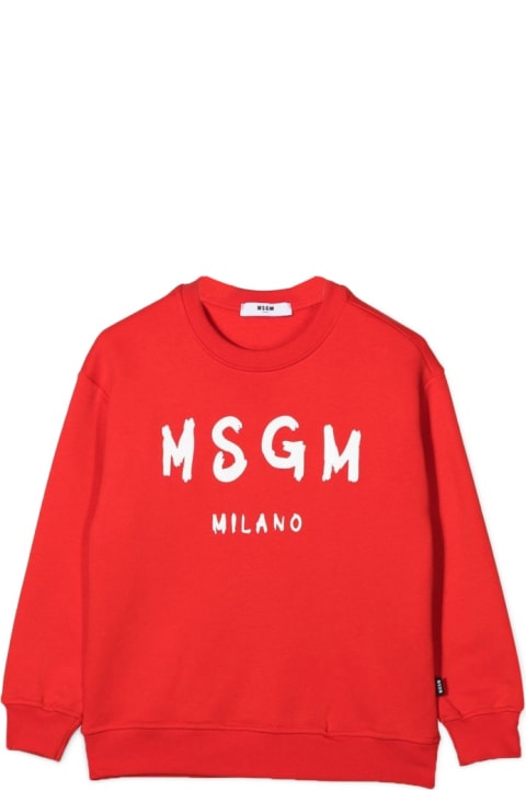 ガールズ MSGMのニットウェア＆スウェットシャツ MSGM Sweatshirt Over Crew Neck And Logo