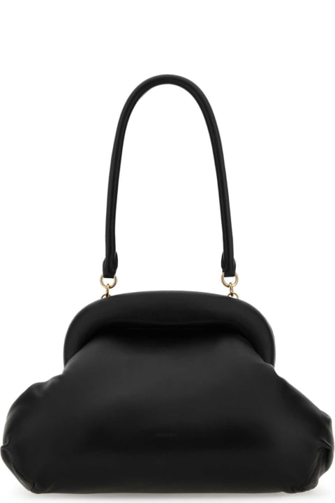 Bags Sale for Women SportMax Black Nappa Leather Sansa Clutch