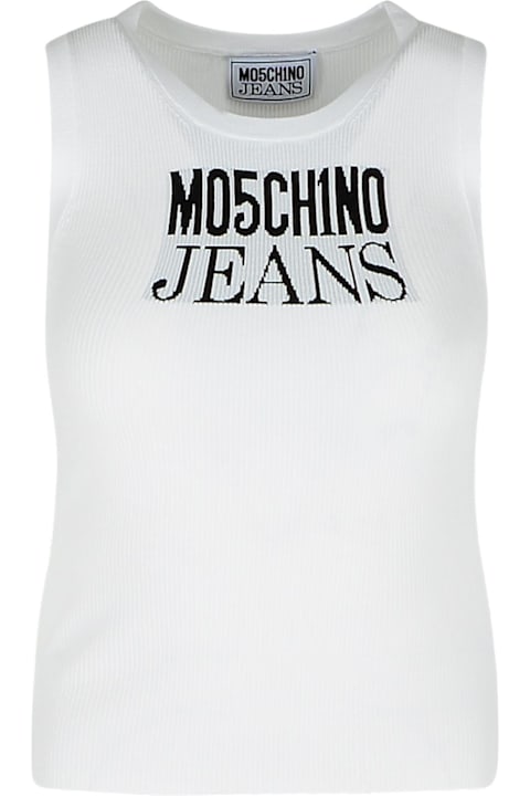 Homeware M05CH1N0 Jeans White Cotton Tank Top