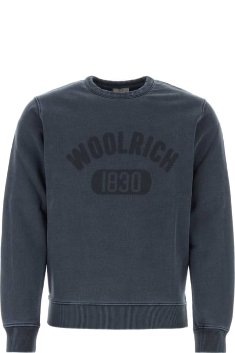 Woolrich Fleeces & Tracksuits for Men Woolrich Denim Blue Cotton Sweatshirt