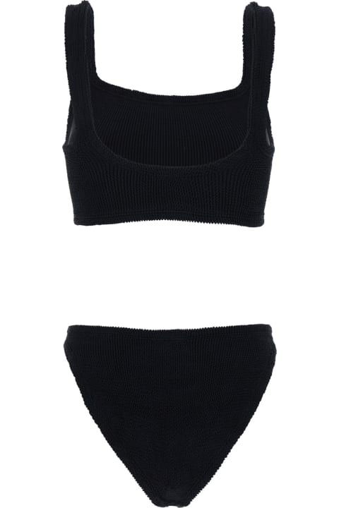 Swimwear for Women Hunza G 'xandra' Black Bikini With Fixed Straps In Ribbed Stretch Polyamide Woman
